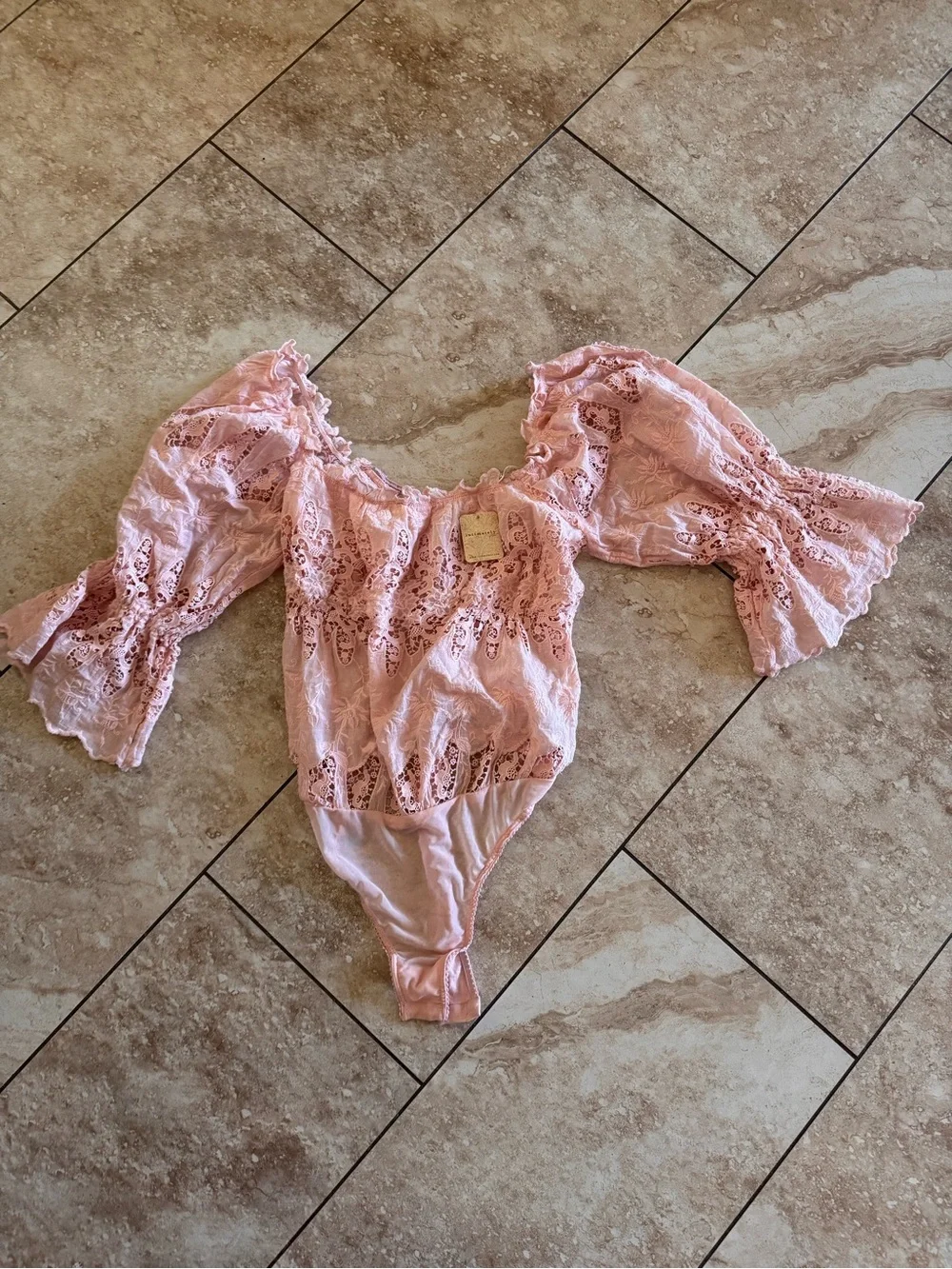 NWT Free People‎ Pink Land Of The Free Bodysuit